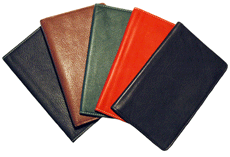 Black, British Tan, Green & Red Leather Pocket Journals
