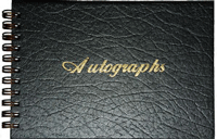 White Wirebound Autograph Book