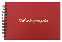 Red Wirebound Autograph Book