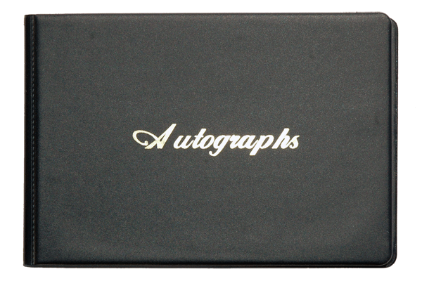 Available in Choice of 11 Cover Colours Pirongs Silver-Edged Autograph Book 