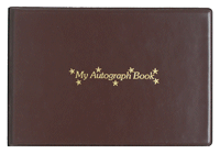 Brown Vinyl Autograph Book with "My Autograph Book *with stars*"